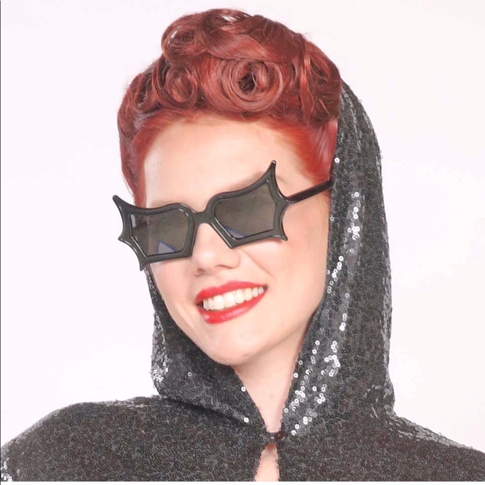 Lorna" Black Bat Wing Sunglasses